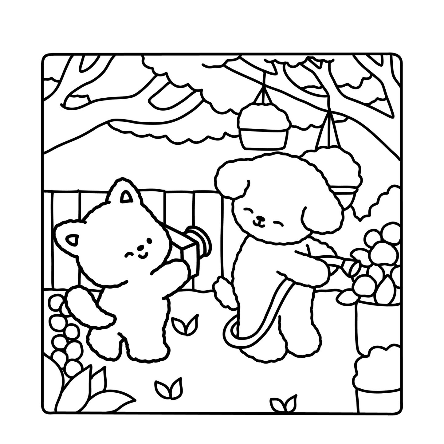 Cozy Animal Pals Coloring Book: Gardening Fun