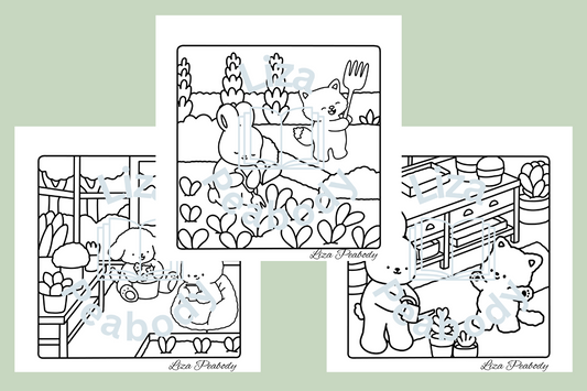 Digital Download - Gardening Fun Coloring Pages