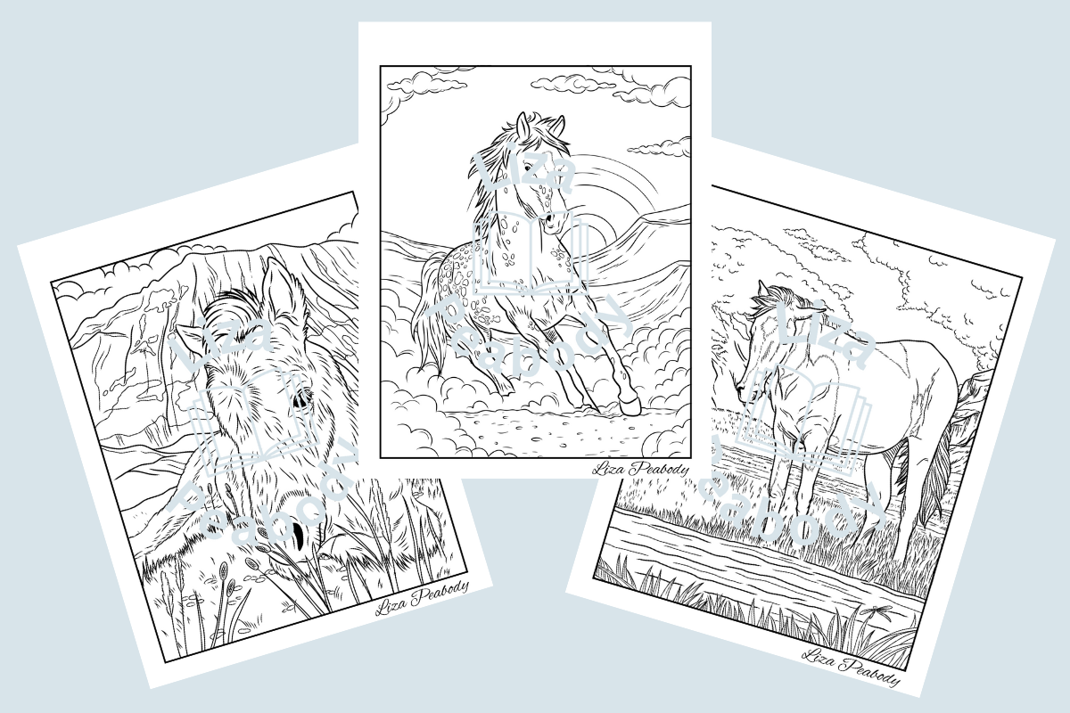 Digital Download - Horse Coloring Pages
