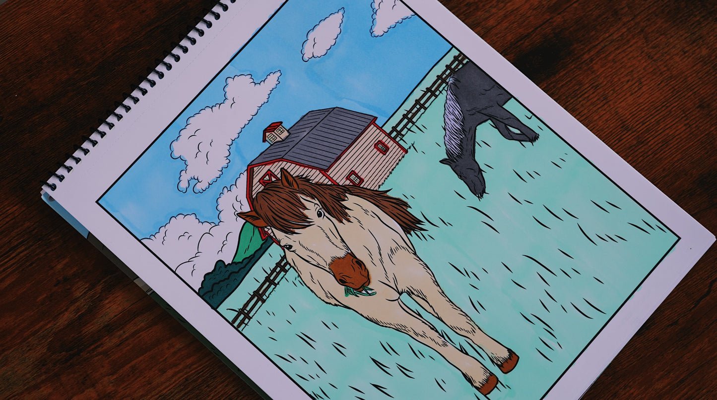 Grace in Motion: A Horse Coloring Book