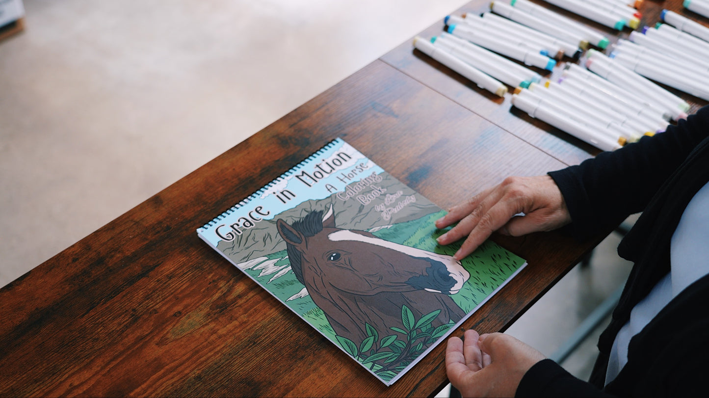 Grace in Motion: A Horse Coloring Book