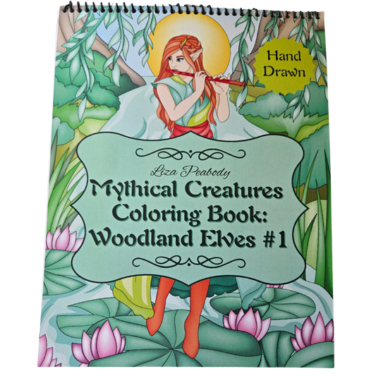 Mythical Creatures Coloring Book: Woodland Elves #1