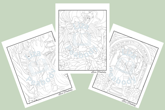 Digital Download - Woodland Elves Coloring Pages